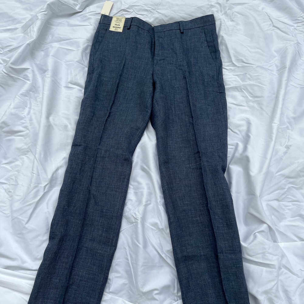 Baird McNutt linen dress pants. Size 34x34, Murano, Alex, slim fit